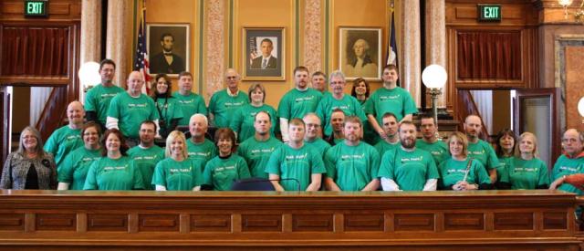 Pictured are the group from ECI REC and Rep. Pettengill.