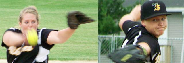 Lindsey Noren and Kody Seaton led V-S to victory with complete games at CPU Monday night.