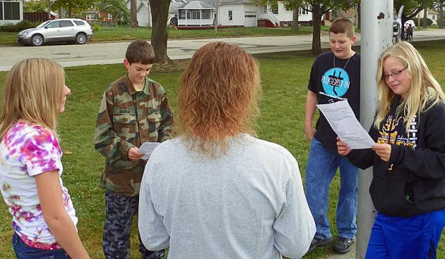 Students at the VSMS flag pole prayed as part of the national See You at the Pole campaign today.