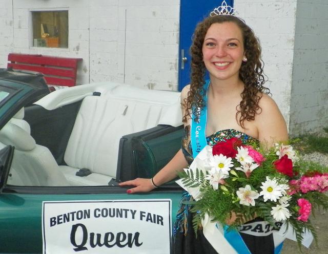 Willow Huber's of many rides as Fair Queen.