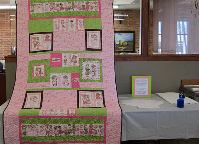 This quilt will help the Vikettes raise funds to fight breast cancer Feb. 1.