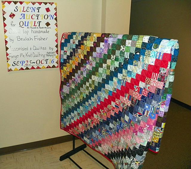 The silent auction of this quilt will raise funds for Wesley UMC mission programs.