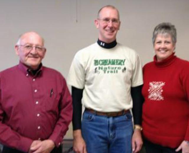 DDC president Dwayne Luze, Randy Scheel, and Dysart mayor Pam Thiele.