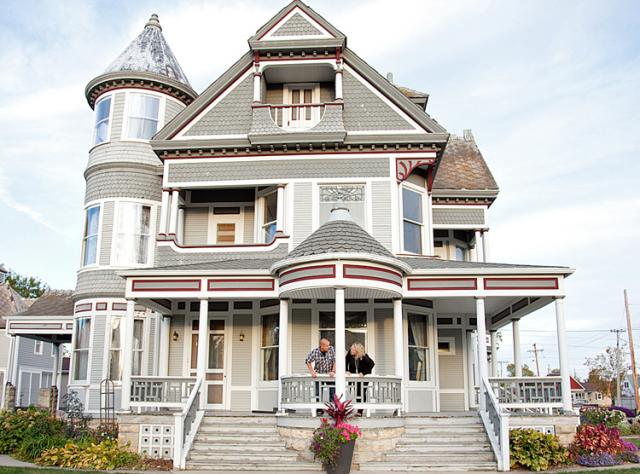 Katie Harms says a photo of her and fiance James Kuhn at the Ray House is her favorite photo.