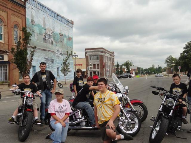 VSU Special Olympians pose for a photo during the Benefit Ride.