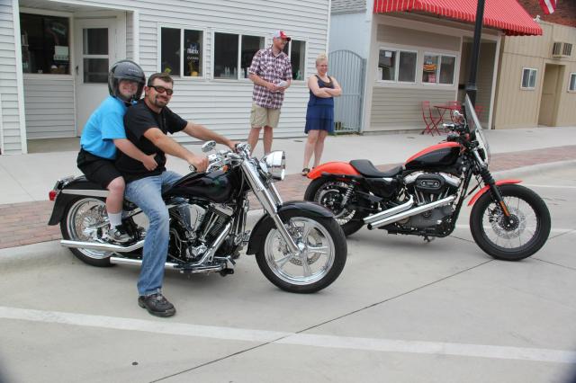 Special Olympics Benefit Ride: Vinton native John Larkin rides last year with cyclist Mike Kramer