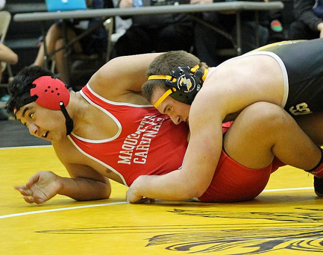 Warren Rouse won this match vs. the Maquoketa 182-pounder.