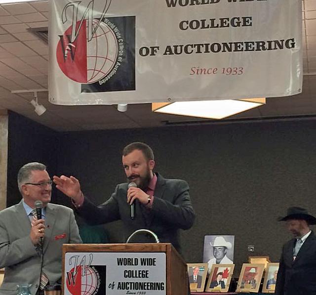 Dakota Rundlett of Vinton is among recent World Wide Auctioneering College grads.