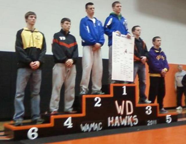 Viking Ryan Webster finished 6th at the WaMaC wrestling tournament at 152.