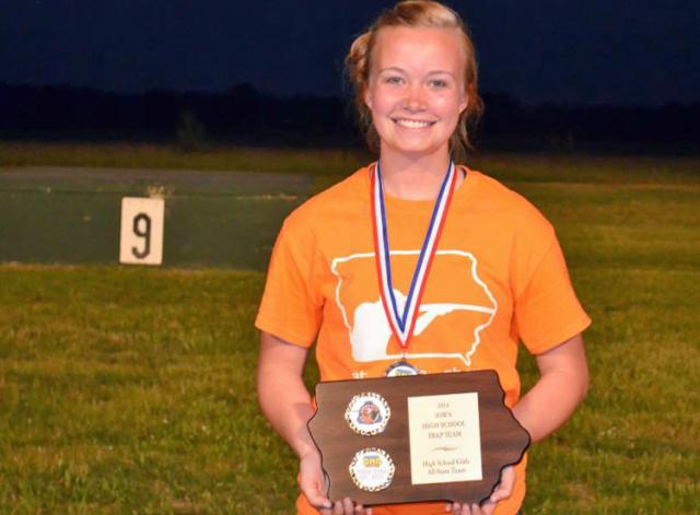 Sara Jorgensen earned two 6th place honors at the State Trap Shooting event on Friday.