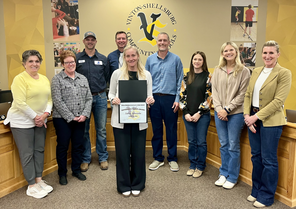 Sonia Schminke was honored with the district’s Positive Difference Maker Award. Click to read article