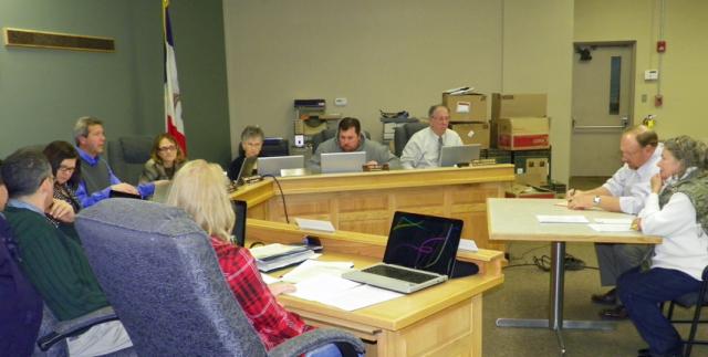 State Sen. Tim Kapucian and State Rep. Dawn Pettengill discuss budget issues with VS School Board.
