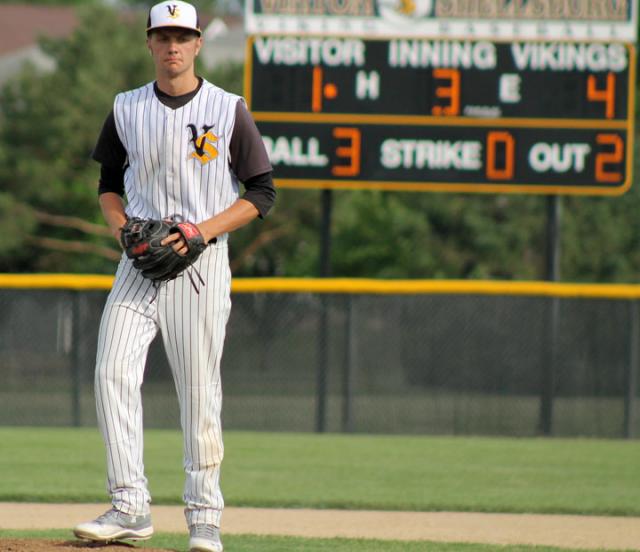 Scottie Wirth earned the 'W' for the Vikings in their 6-1 win during Wednesday's sweep of Beckman.