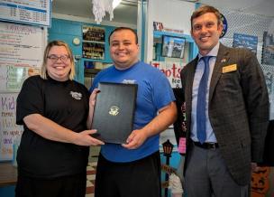 Sibling Michelle and Michael Seibert recognized by Senator Joni Ernst;s office