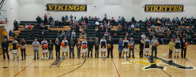 Viking seniors received recognition before Tuesday's game.