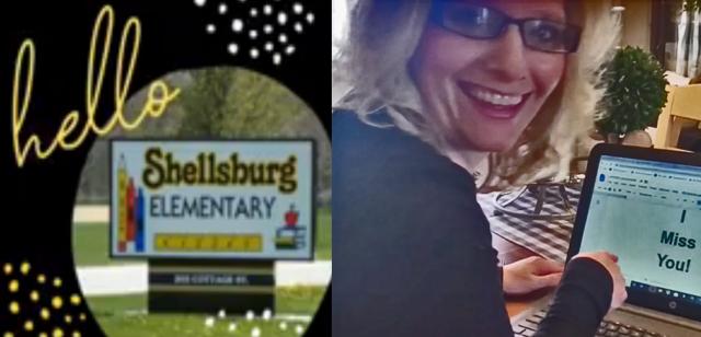Teachers send out special messages to their classes from Belle Plaine to Shellsburg Elementary