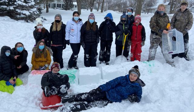 Students of Megan Albertsen combined their efforts to make the day of Lutheran Home Residents
