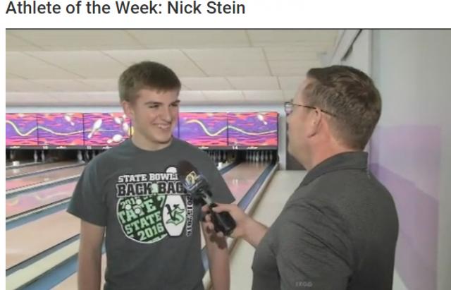 Nick Stein discusses his State Bowling success with Scott Saville of KCRG.