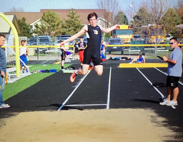 Tyler Bartz broke Howard Johnson's 80-year-old VS long jump record this year.