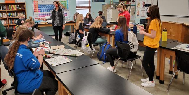 Governor Reynolds visited Central Lutheran School students in Newhall on Friday