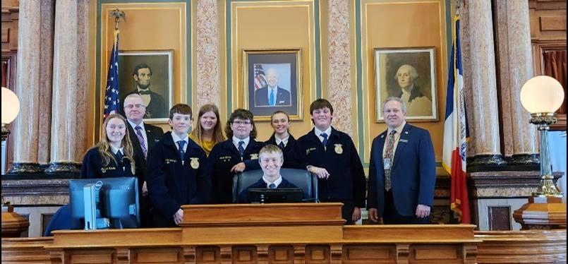 Future Farmers of America members made a trip to visit Des Moines
