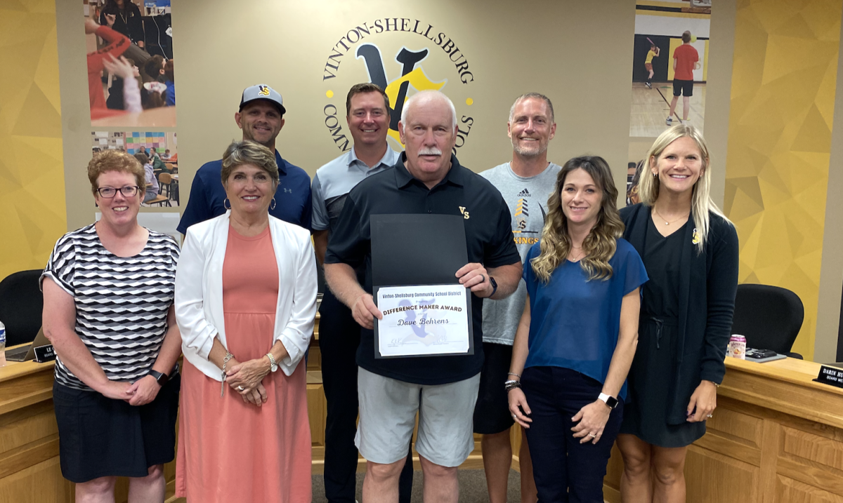 Dave Behrens Honored as a Vinton Shellsburg Difference Maker