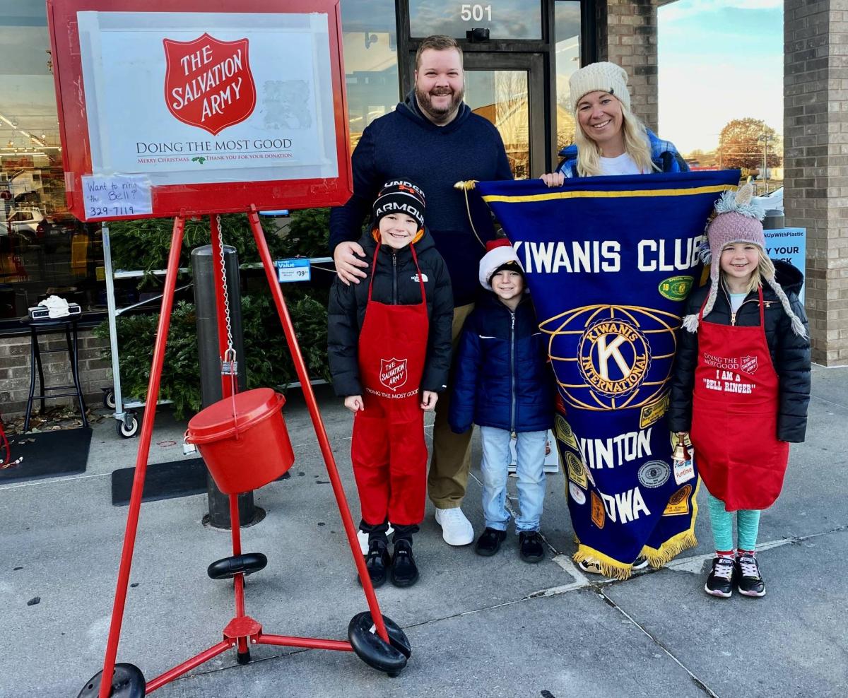 Kiwanis member Cassie Oberhoffer's Family are enjoying this very worthwhile project.