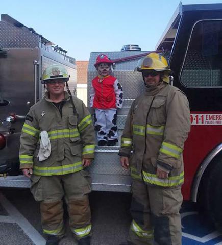 Fire Departments and Dalmatian:Tiffany McCoy was excited to be it and to meet her heroes