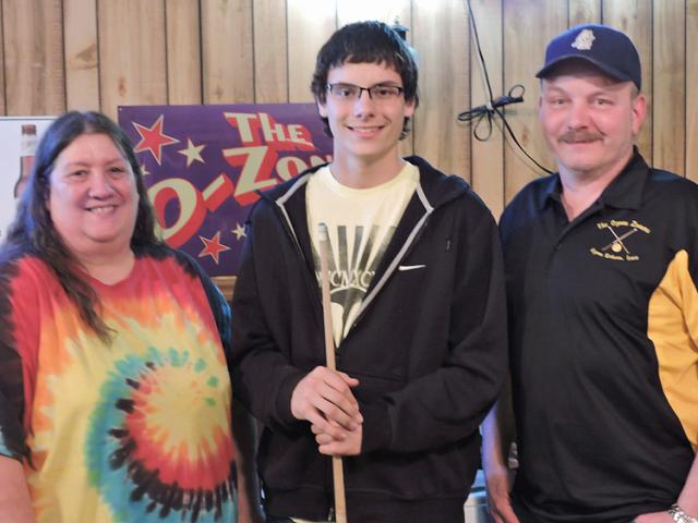 MVP: Ty Stueck, with Dewey and Justine Ockenfels, was the winter pool league MVP.
