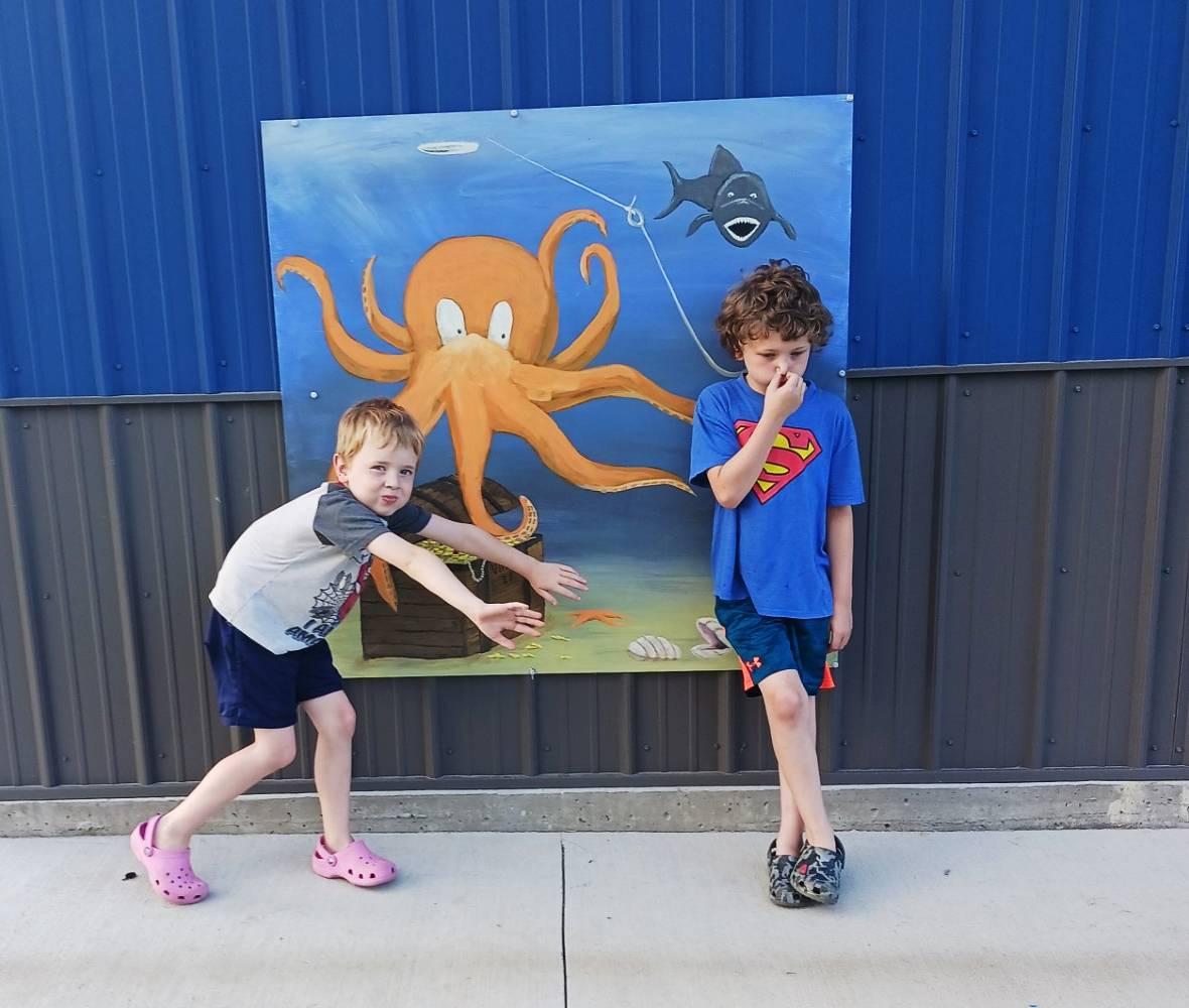 A mini mural is in place at Kiwanis Park for children to play Under the Sea 
