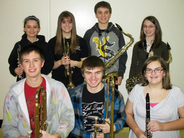 These VSHS band members will play with the UNI Honor Band.