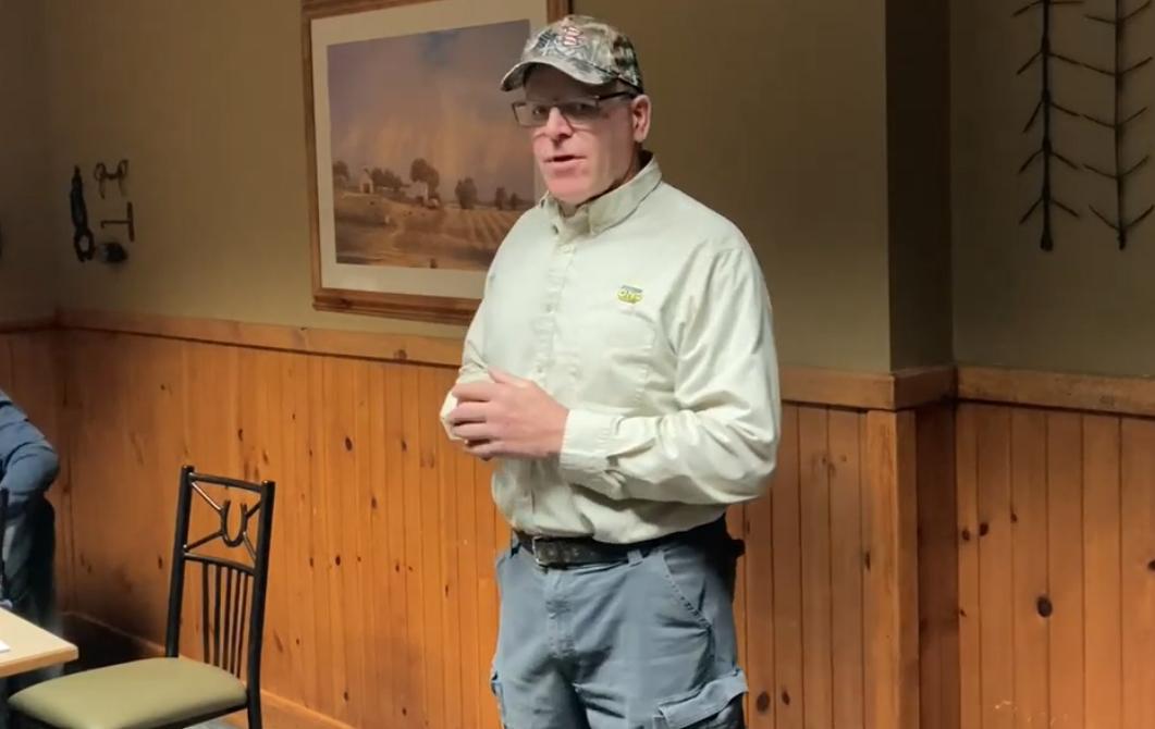 Steve Woodruff, Iowa DNR wildlife management biologist updated the Kiwanis Club on Dudgeon Lake