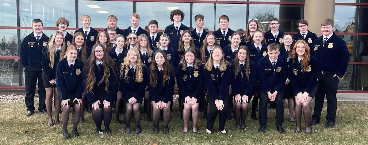 V-S FFA members compete at Sub-District Competition.