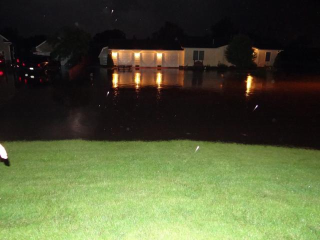 The Taylor Ave. neighborhood in Urbana Sunday night...