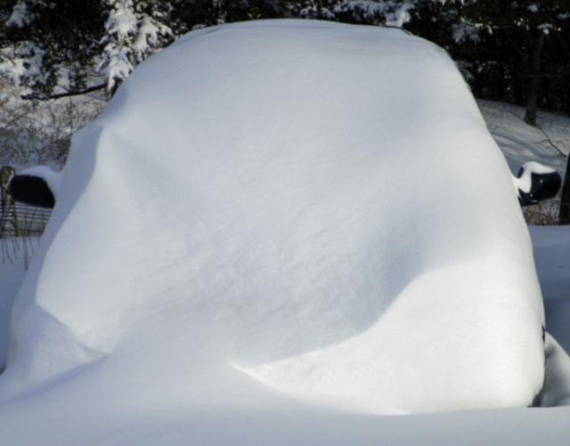 A snow drift with mirrors...