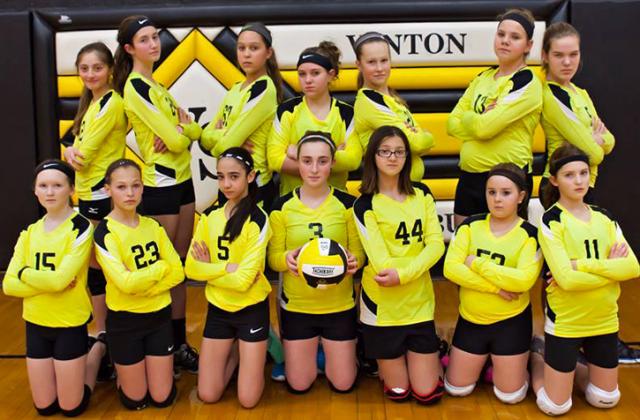 The 6th grade Vinton Volleyball team. Photo courtesy Shawna Kurth Photography.