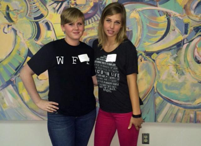 VS students Caitlyn Martin and Amanda Dedrick attended the Take Charge event.