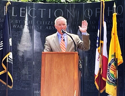 U.S. Marine Corps Col. (ret.) Gerry Berry of Des Moines, who piloted the last helicopter out of Saigon during U.S.  Embassy evacuation, was the keynote speaker for the 2025 Iowa Vietnam Veterans Recognition Day.   IDVA