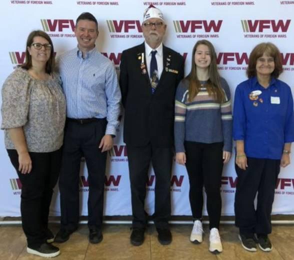 Victoria Humiston first VSCSD student to compete at VFW District Competition