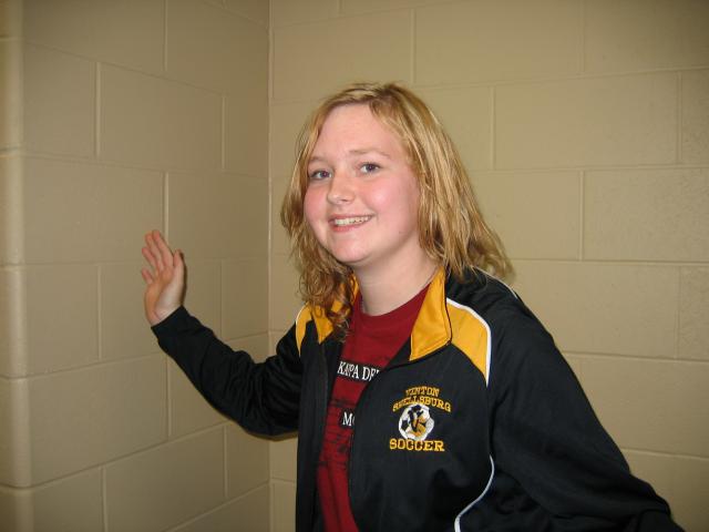 Alysha Wehage was named Vike of the Week for helping another student.