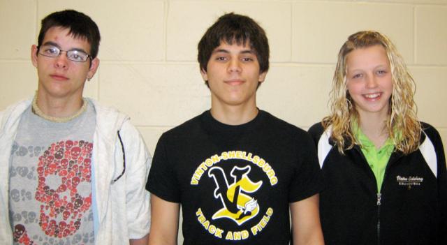 Michael Lint, Juan Carlos and Cara Hoch, Vikes of the Week at VSHS this week.