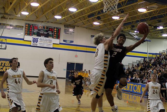 Jay Scheel draws a foul from Max Kearns in the second half.
