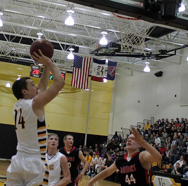 Chase Overton scores two for the Vikings.