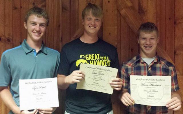 Tyler Rippel, Luke Moen and Aaron Henderson received Wamac honors in baseball this summer.