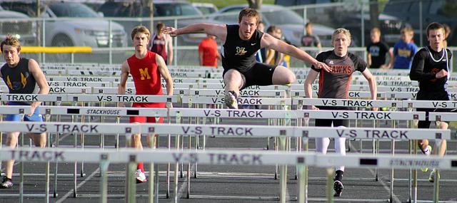 Warrn Rouse won the JV 110M hurdles event and placed in the varsity shot put.