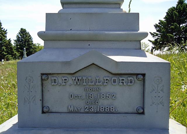 Garrison farmer Daniel P. Willford was murdered in 1888; the suspect killed himself in Nebraska.