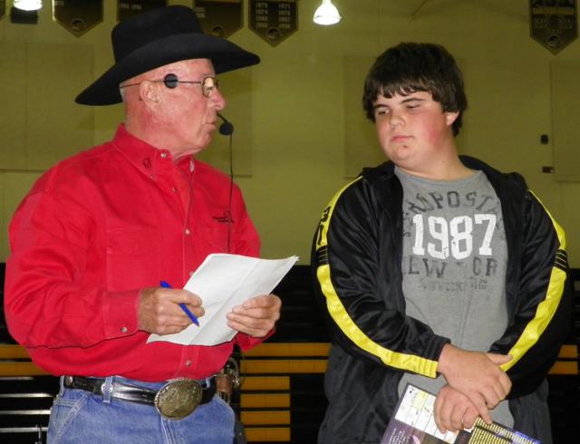 Freshman Blaik Cooper was the first VS wrestler on the auction block Tuesday evening.